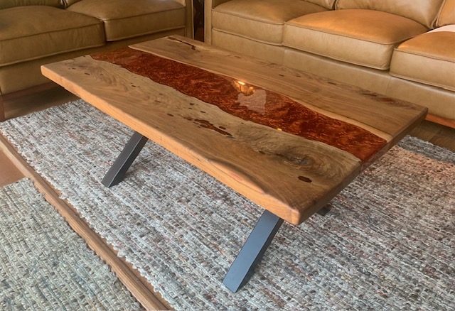 Red River Custom Epoxy Coffee Table-image